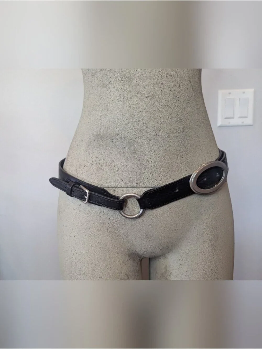 Y2K Vintage Jacob Leather Hip Belt Convertible Waist Belt, Made In Canada Size S